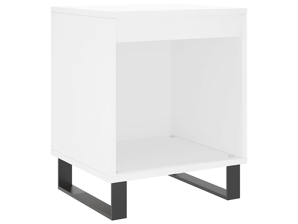 Table de chevet Blanc 40x35x50 cm Bois d’ingénierie
