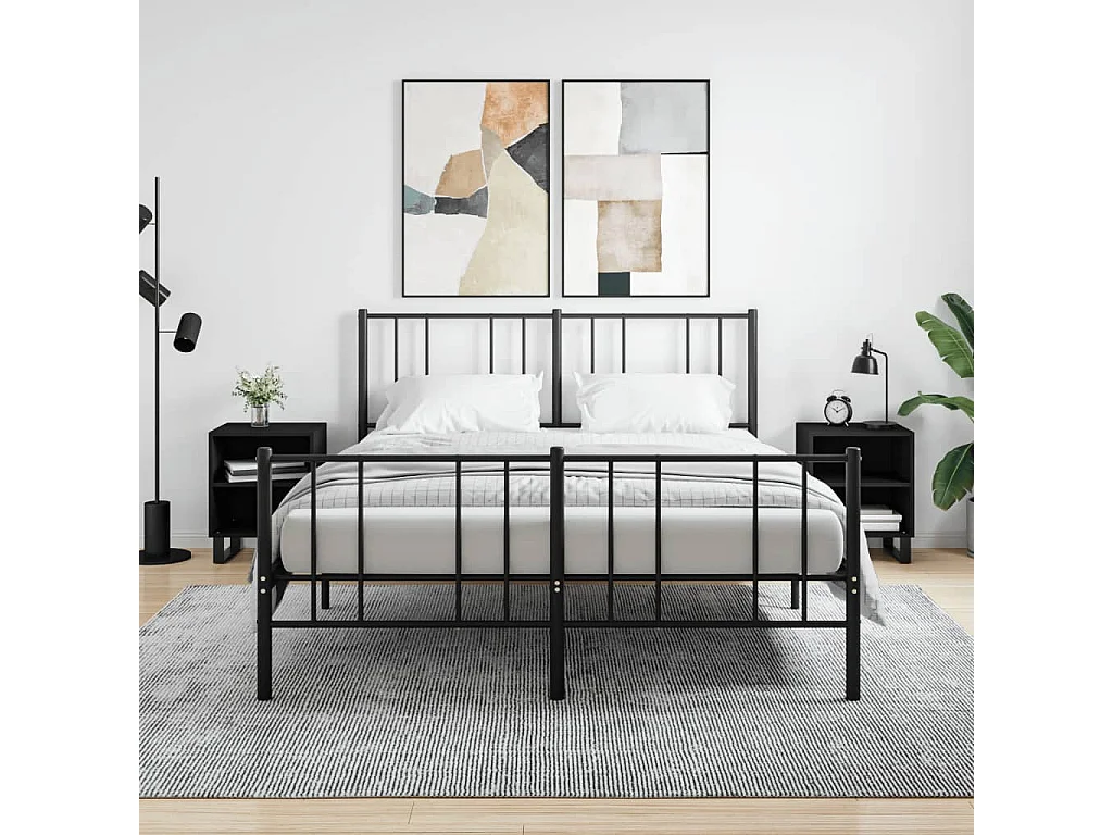 Nachtkastjes 2 stuks zwart 40x30x50 cm parket