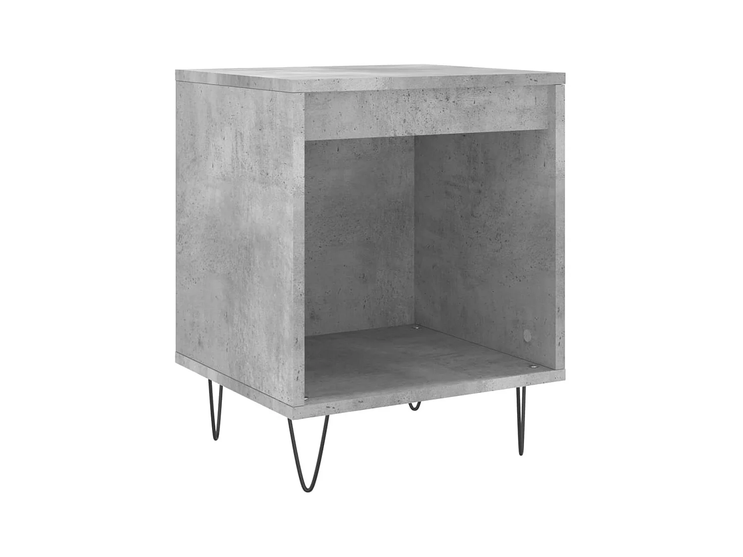 Table de chevet gris béton 40x35x50 cm bois d’ingénierie