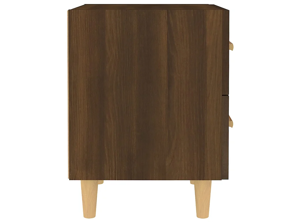 Nachttische 2 Stk. Braune Eiche 40x35x47,5 cm