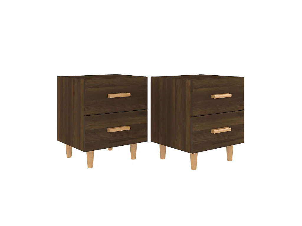 Tables de chevet 2 pcs Chêne marron 40x35x47,5 cm