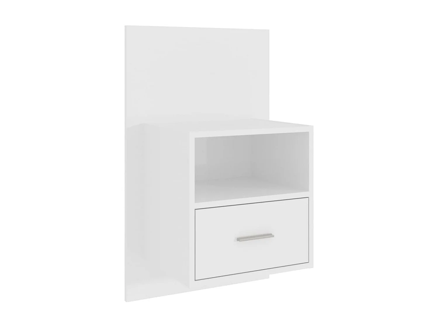 Nachtkastje voor wandmontage Glanzend wit