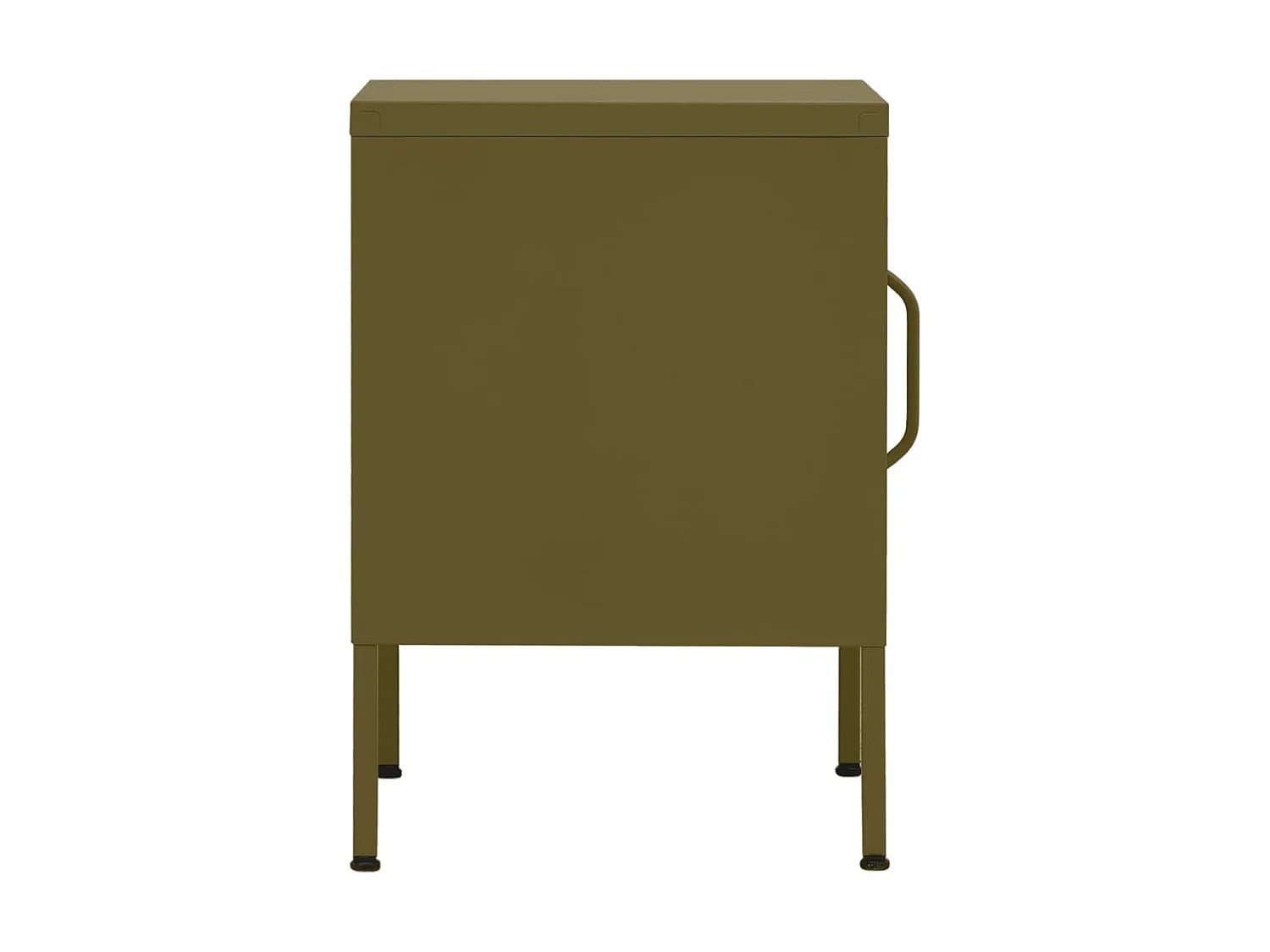 Tables de chevet 2 pcs Vert olive 35x35x51 cm Acier