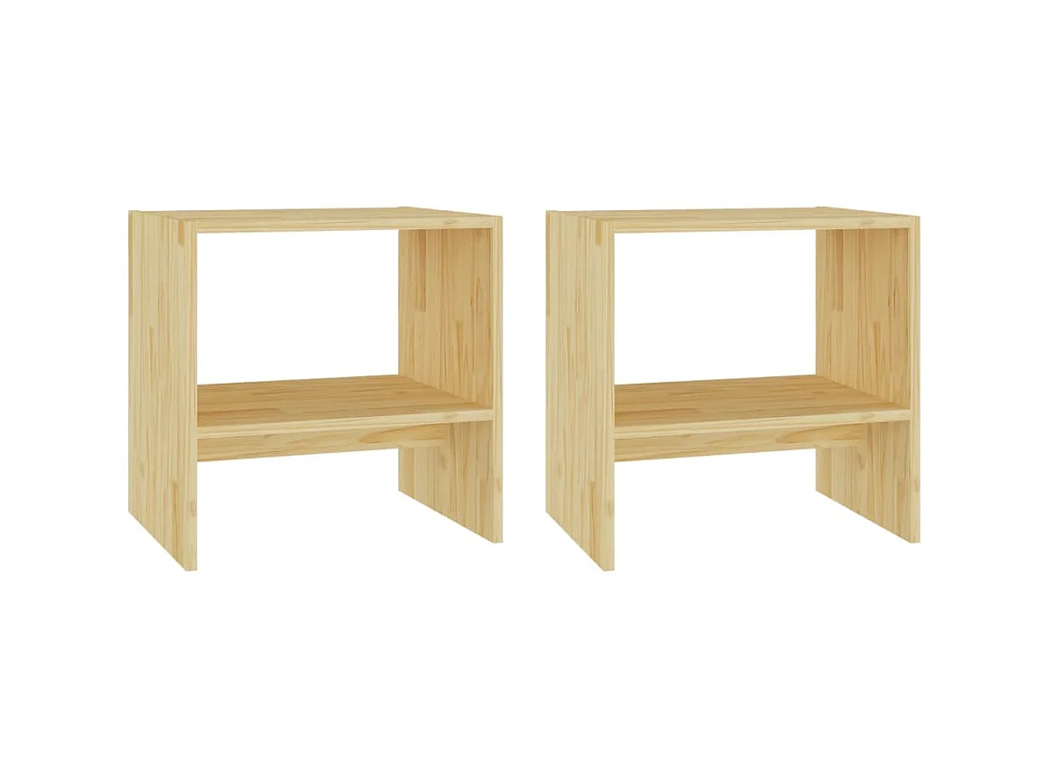 Comodini 2 pezzi 40x30,5x40 cm Legno di pino massiccio