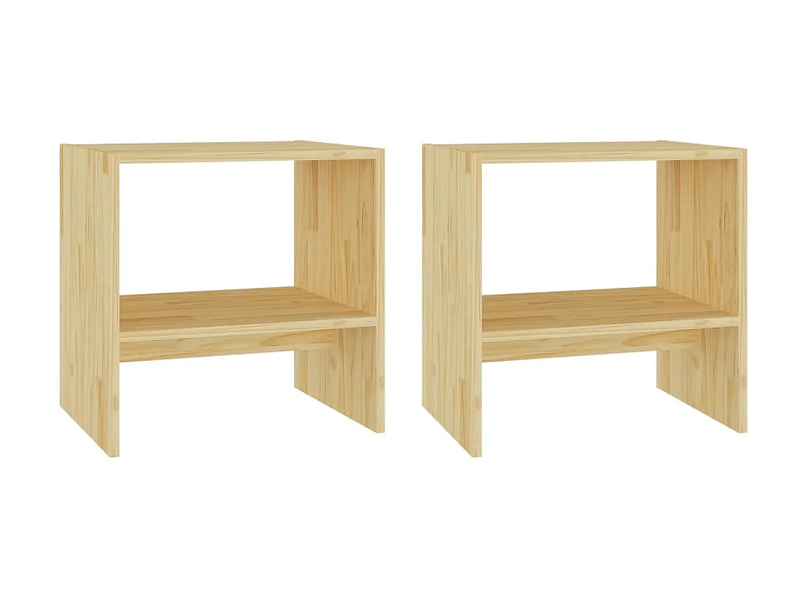 Nachttische 2 Stück 40x30,5x40 cm Massives Kiefernholz