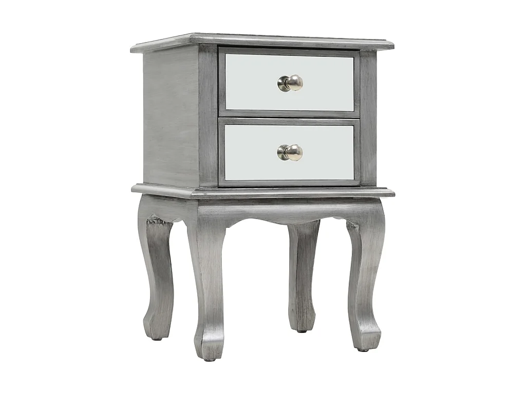 Comodino in MDF e specchio di vetro 34,5 x 30 x 50 cm