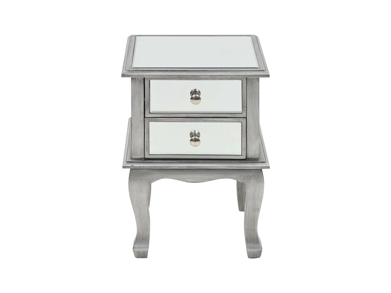 Comodino in MDF e specchio di vetro 34,5 x 30 x 50 cm