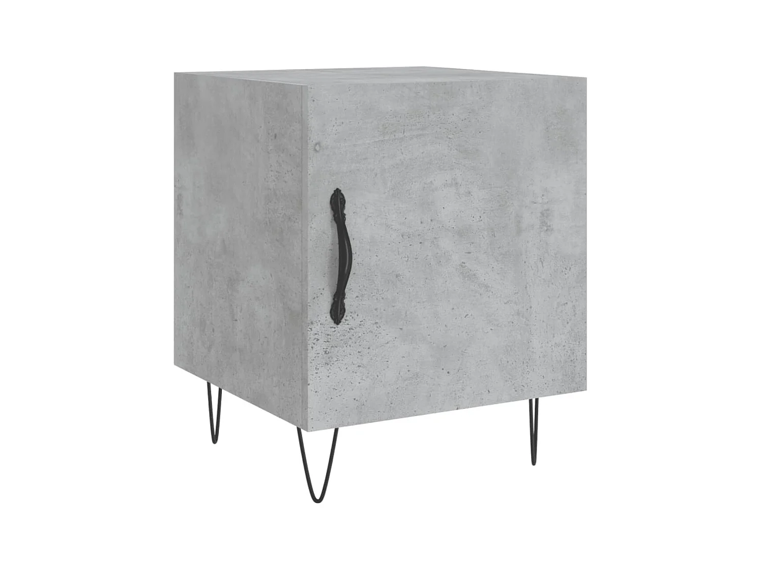 Table de chevet gris béton 40x40x50 cm bois d’ingénierie