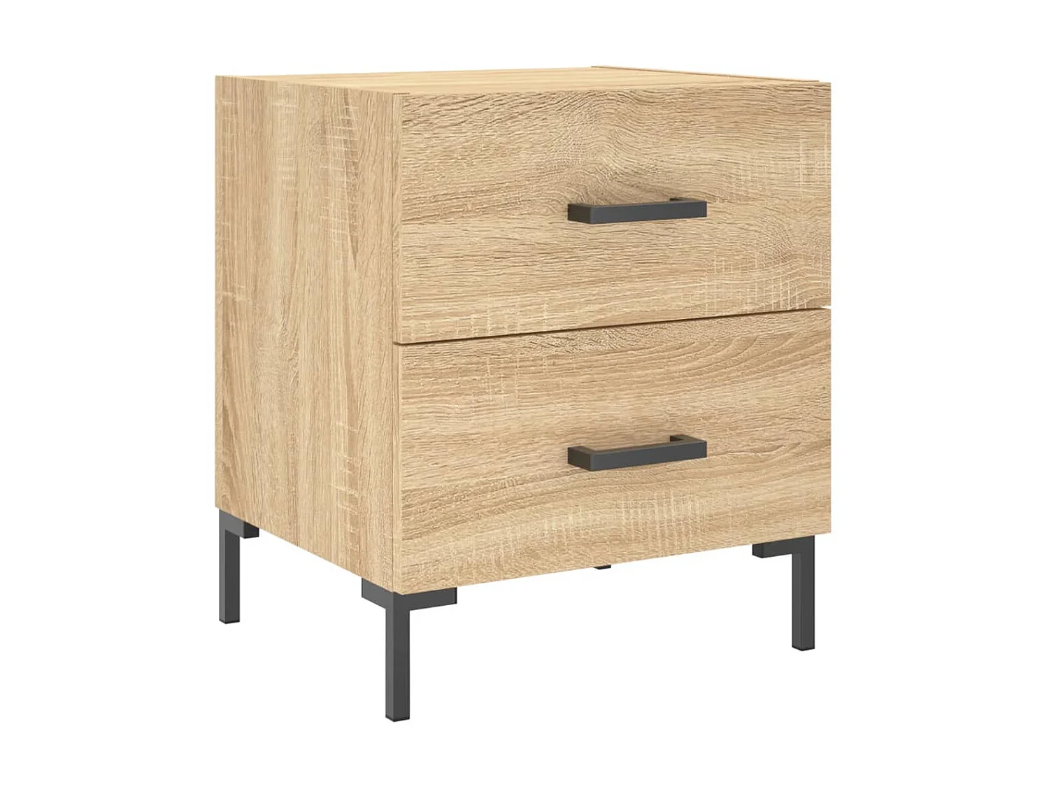Mesita de noche roble Sonoma 40x35x47,5 cm madera contrachapada