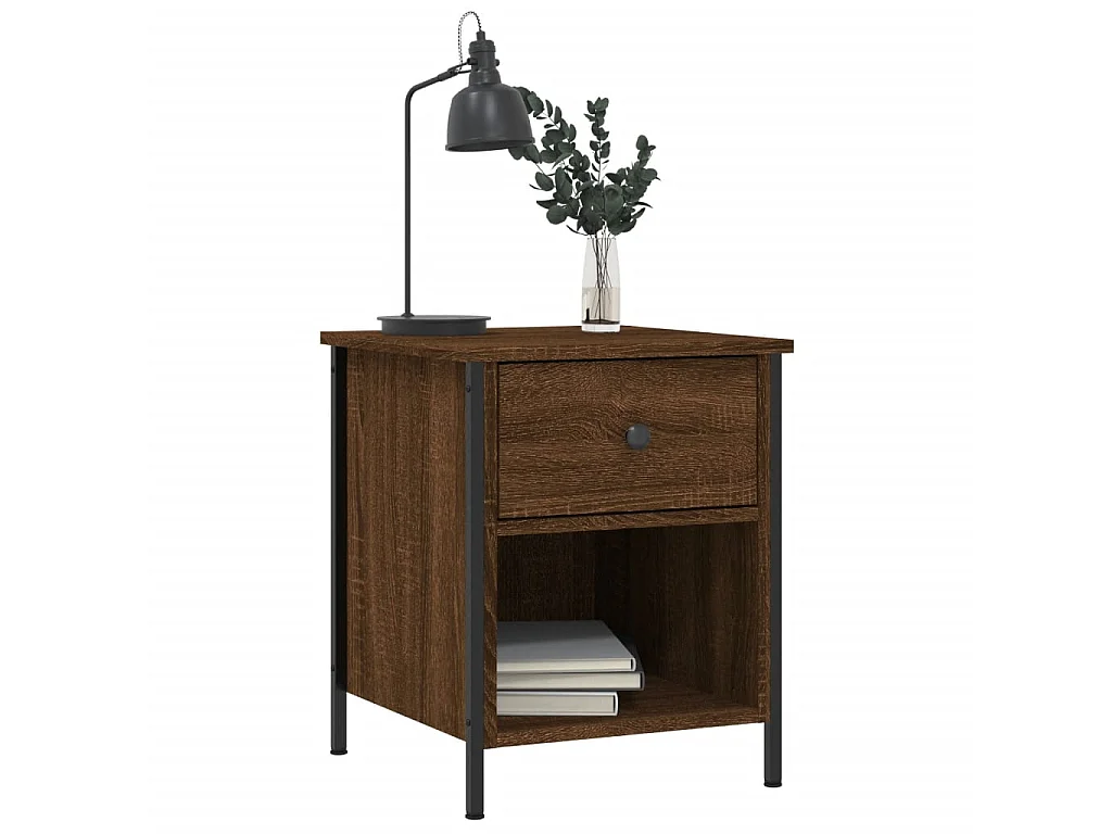Tables de chevet 2pcs chêne marron 40x42x50cm bois d'ingénierie