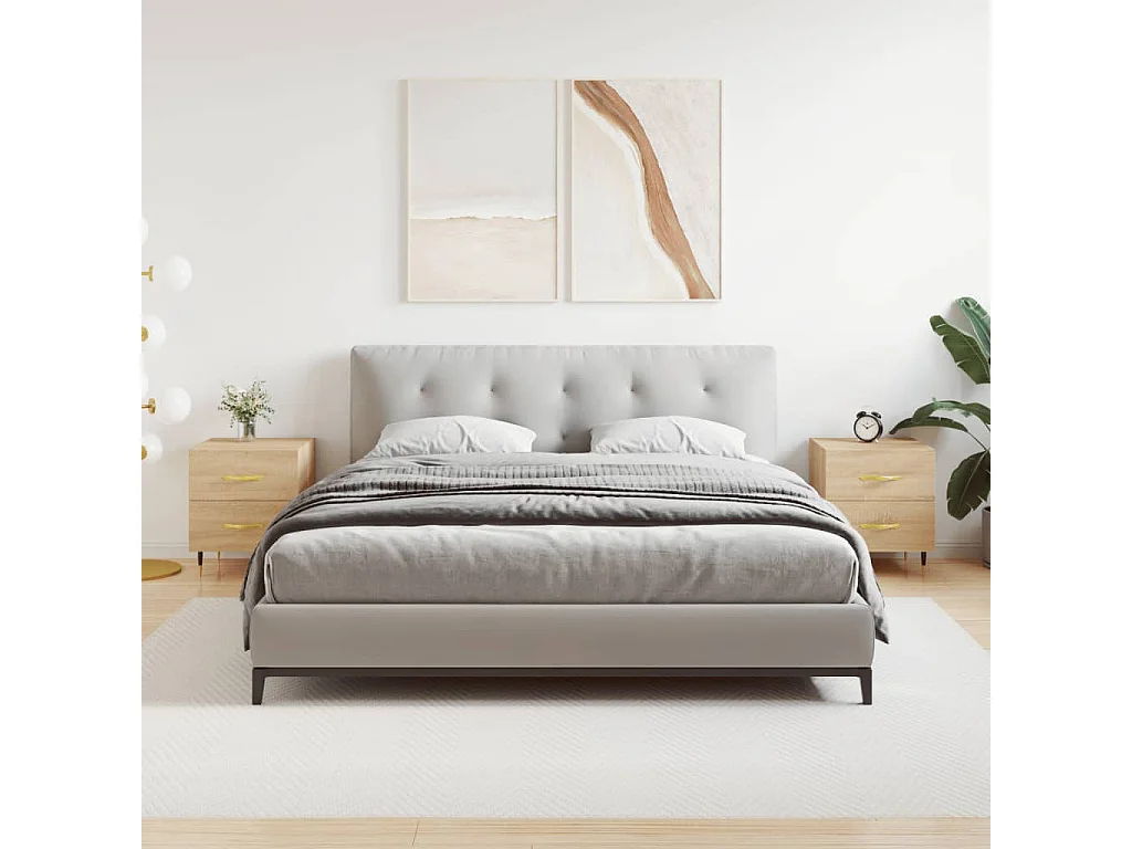 Comodini 2 pz rovere sonoma 40x35x47,5 cm