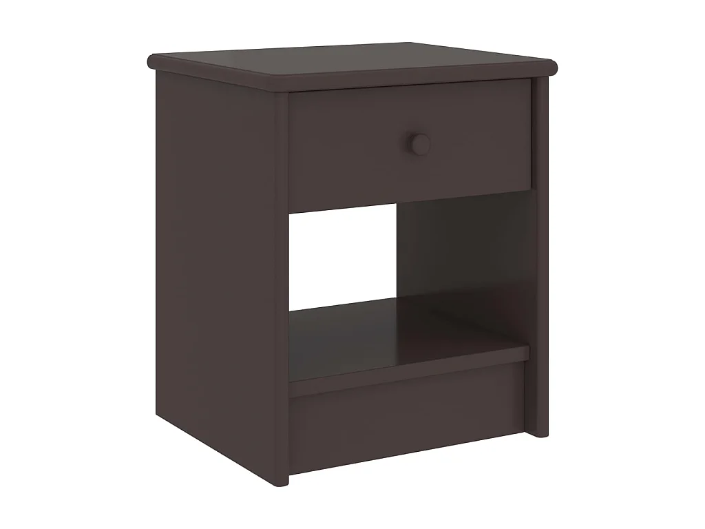 Donkerbruin nachtkastje 35x30x40 cm Massief grenenhout