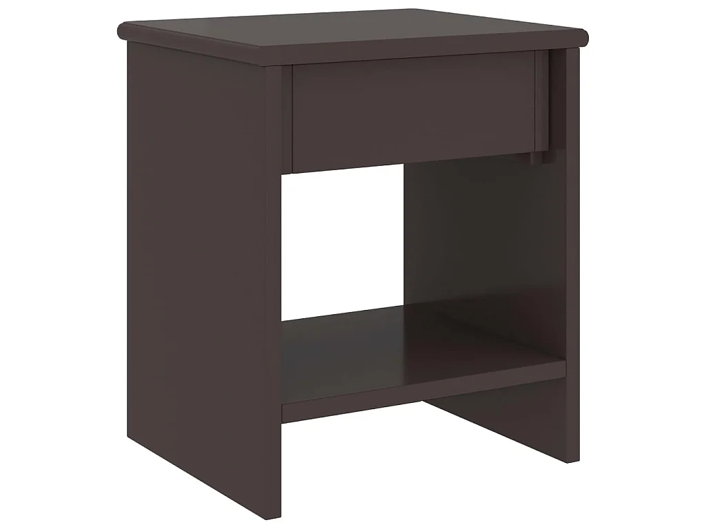 Dunkelbrauner Nachttisch 35x30x40 cm Massives Kiefernholz