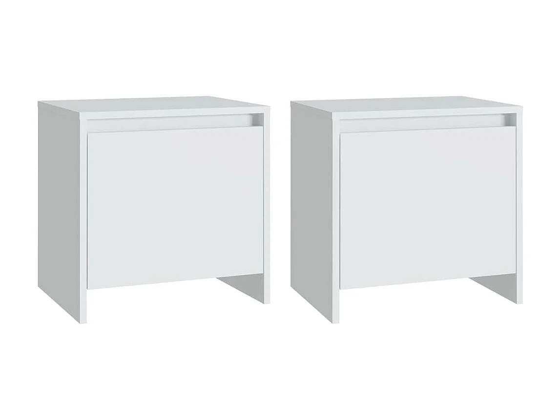 Comodini 2 pezzi bianco 45x34x44,5 cm in MDF