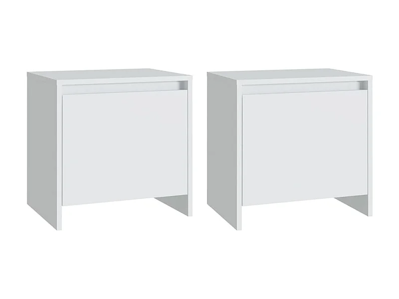 Comodini 2 pezzi bianco 45x34x44,5 cm in MDF