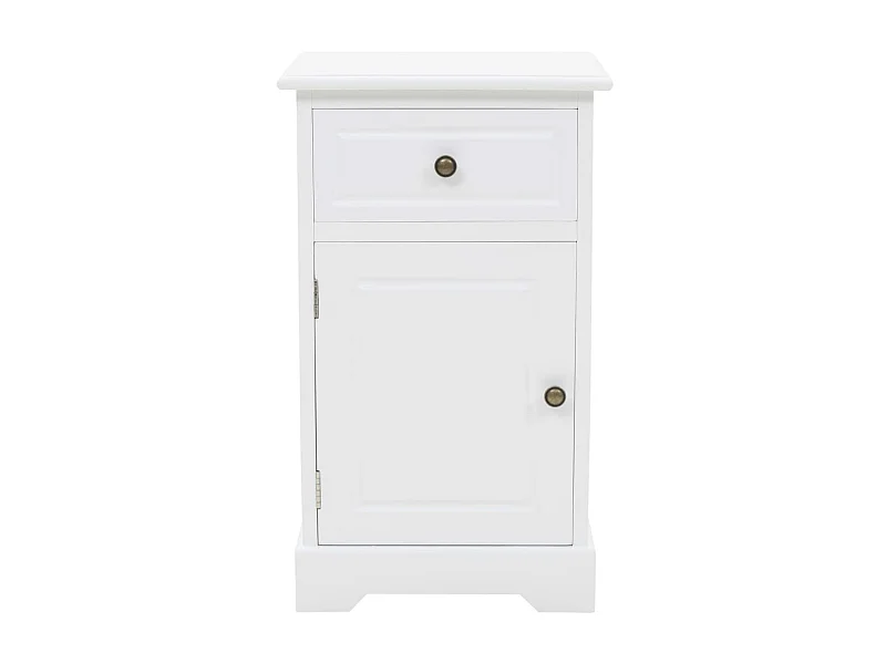 Mesa de cabeceira em MDF e madeira de pinho 35x32x59 cm