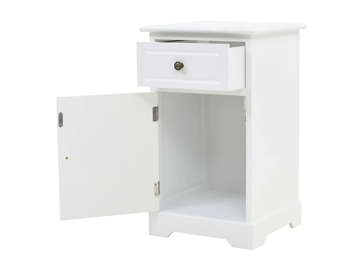 Comodino MDF e legno di pino 35x32x59 cm