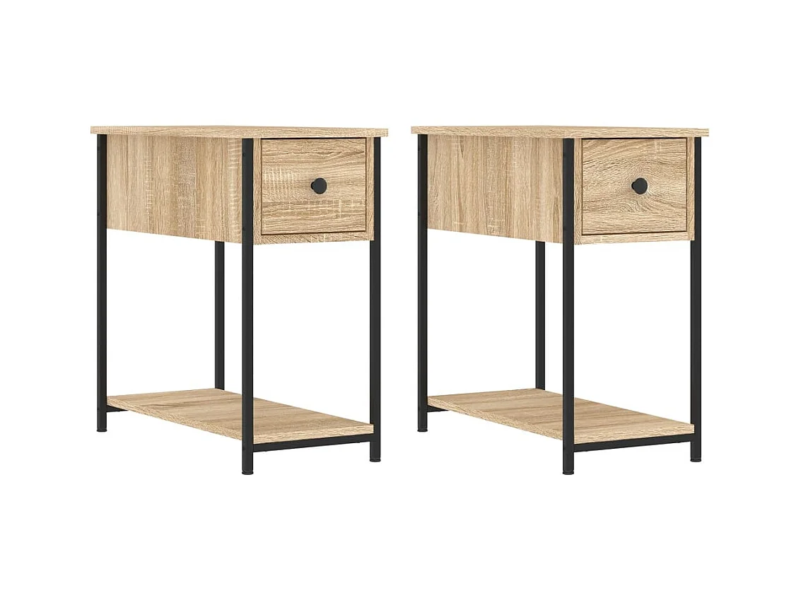 Tables de chevet 2 pcs chêne sonoma 30x60x60 cm bois ingénierie