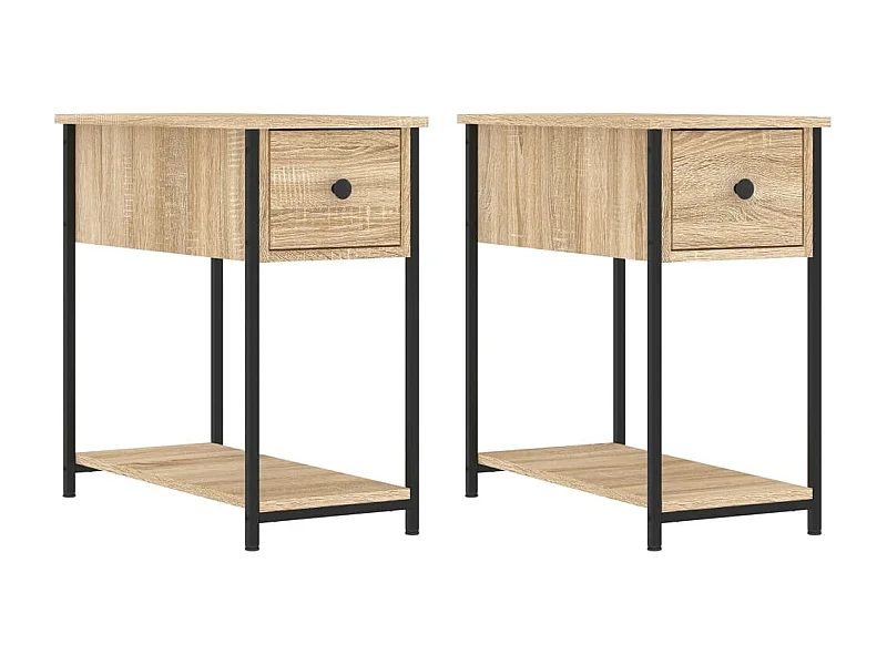 Tables de chevet 2 pcs chêne sonoma 30x60x60 cm bois ingénierie