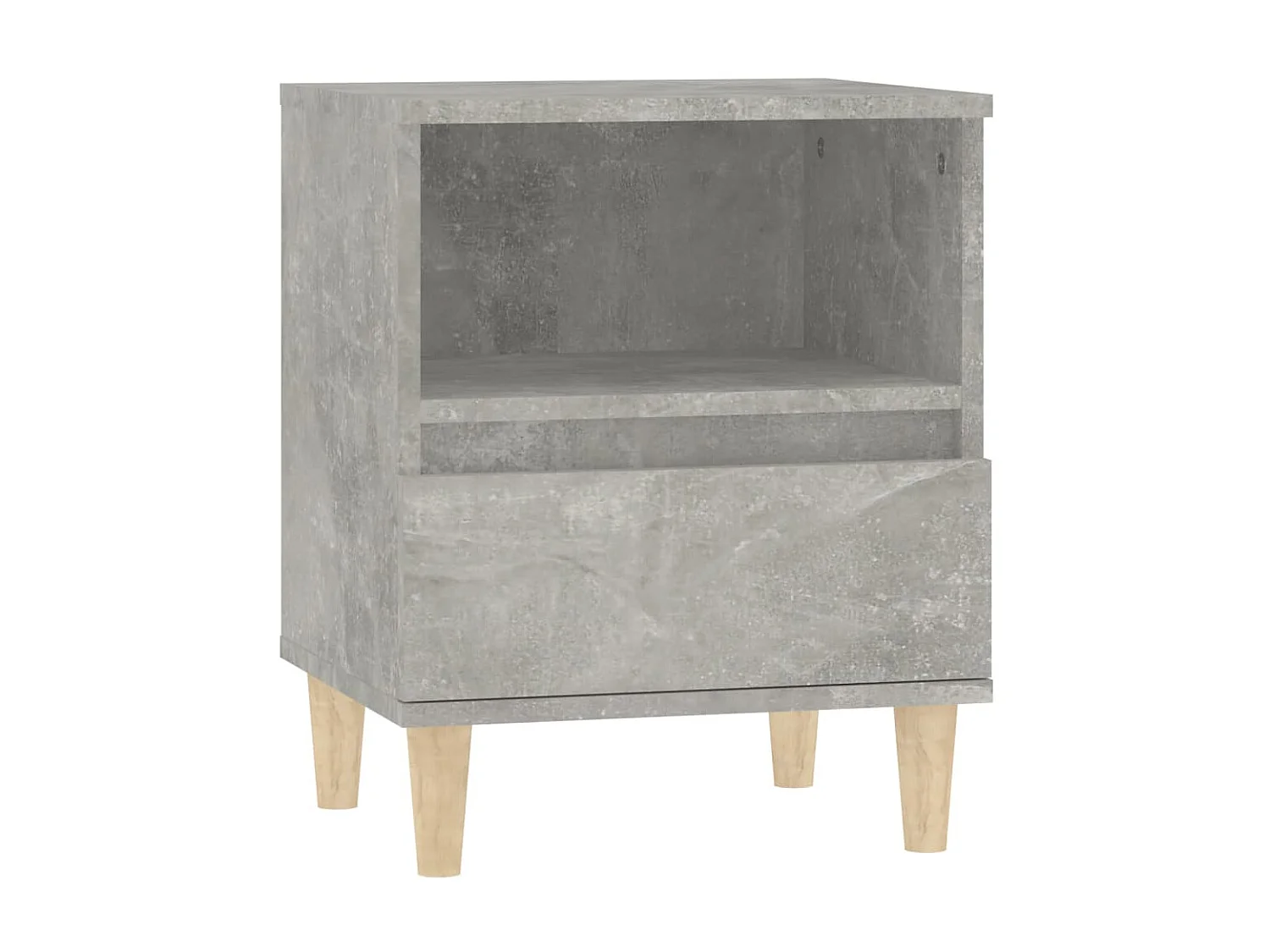 Mesa de cabeceira cinza concreto 40x35x50 cm