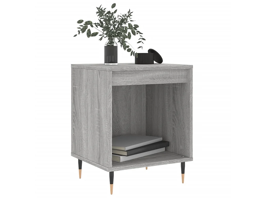 Table de chevet sonoma gris 40x35x50 cm bois d’ingénierie