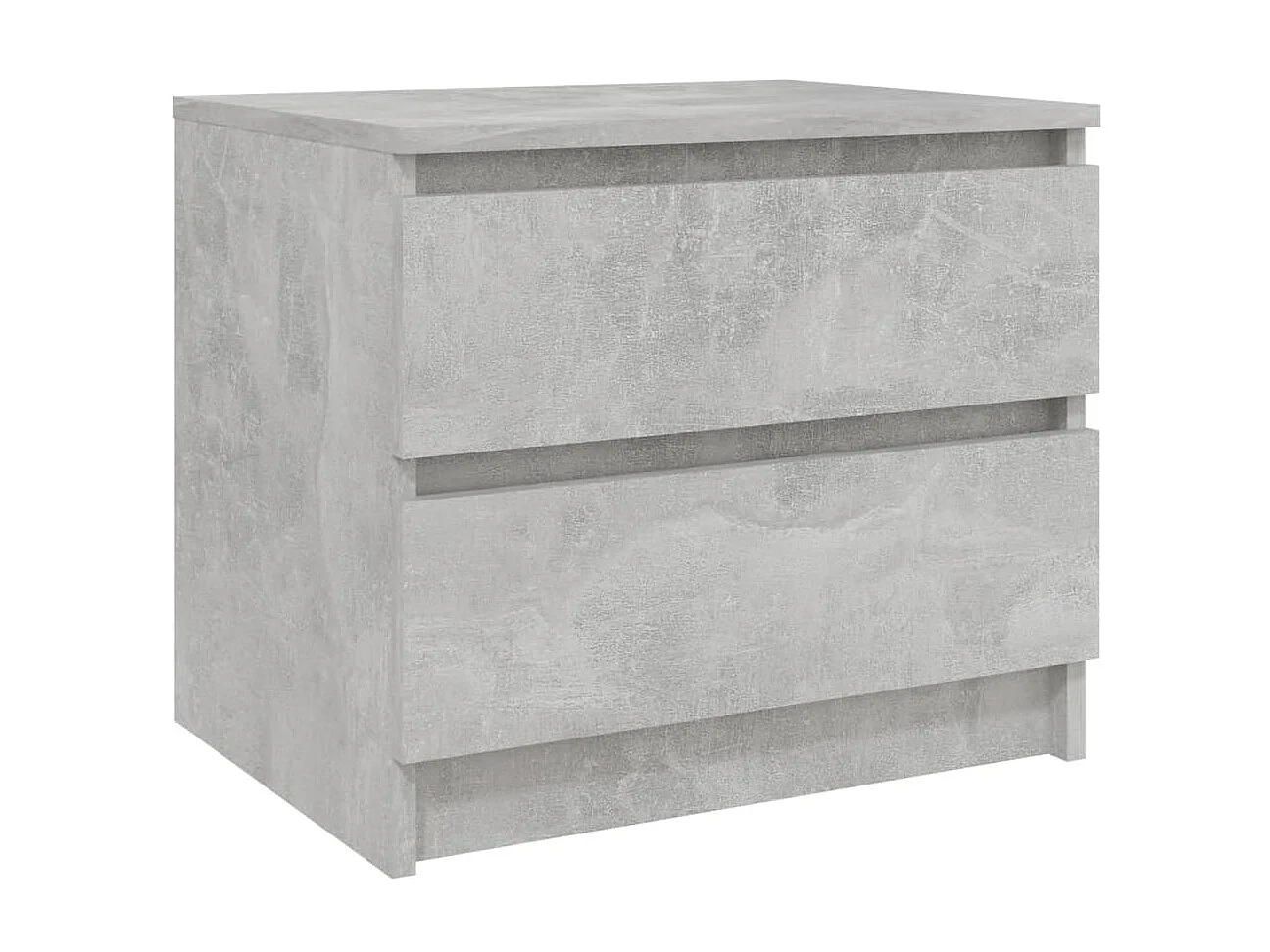 Mesas de cabeceira 2 unidades cinza concreto 50x39x43,5 cm aglomerado