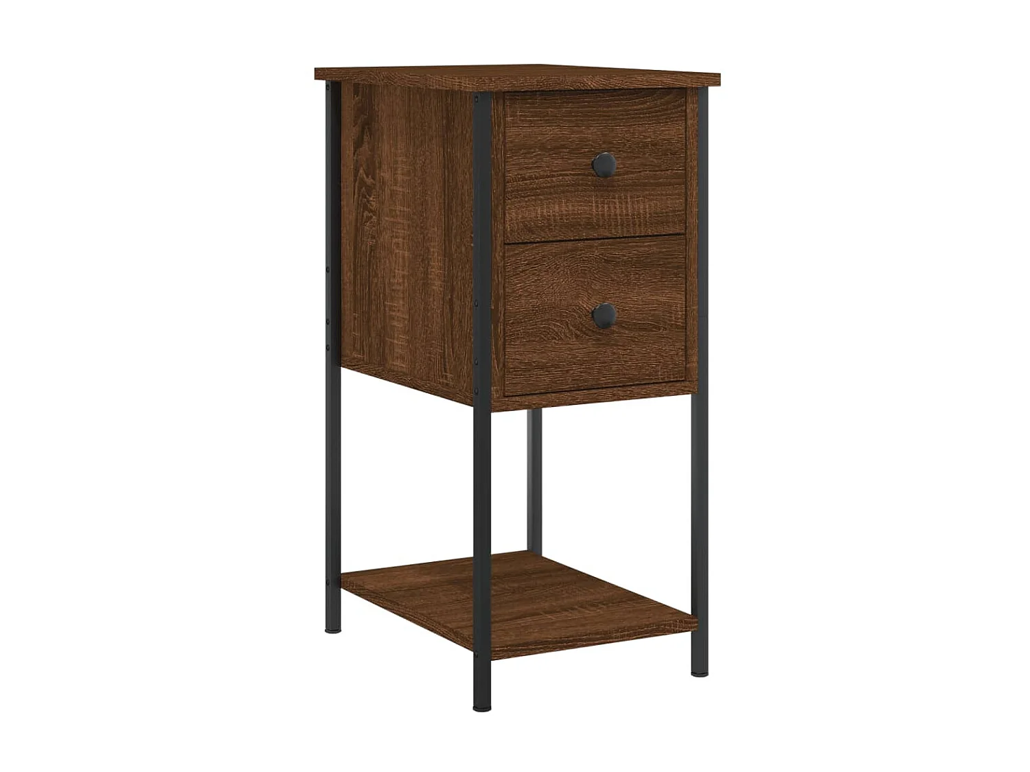 Mesitas de noche 2 piezas roble marrón 32x42x70cm Madera contrachapada