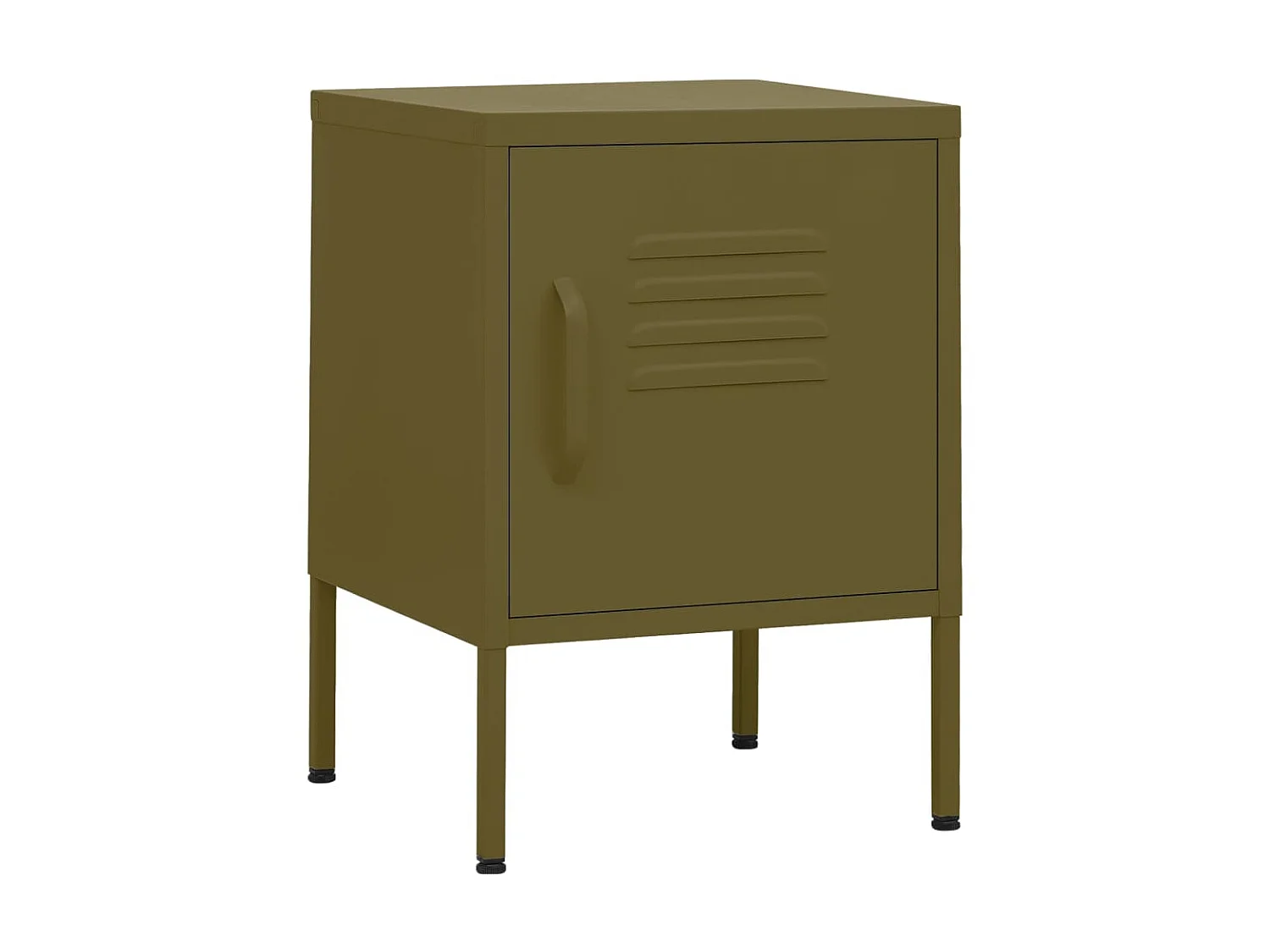 Mesa de cabeceira Verde oliva 35x35x51 cm Aço