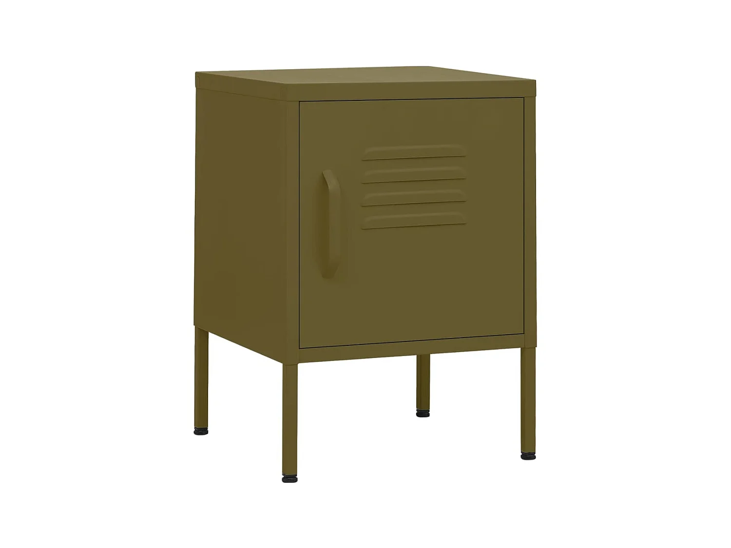 Table de chevet Vert olive 35x35x51 cm Acier