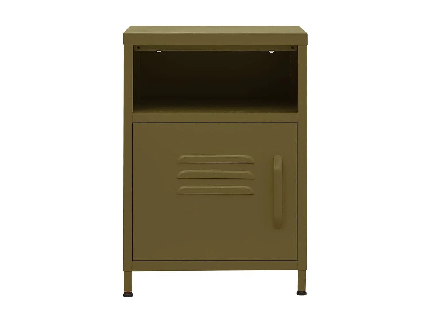 Mesa de cabeceira Verde oliva 35x35x51 cm Aço