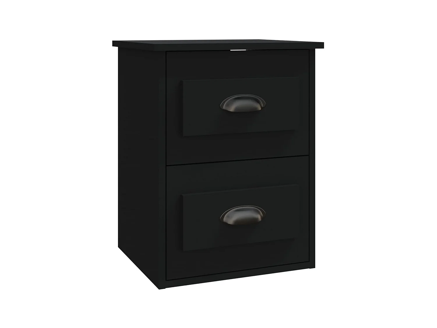 Table de chevet murale noir 41,5x36x53 cm