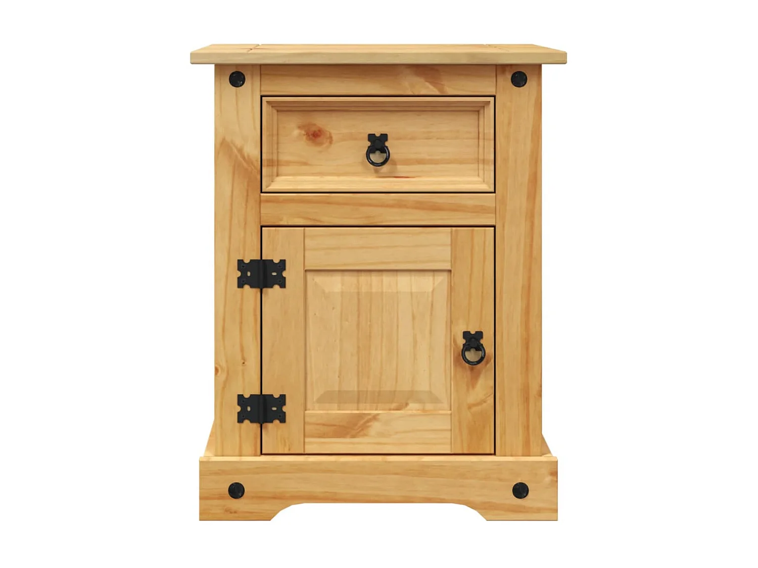 Table de chevet Gamme Corona pin mexicain 53x39x67 cm