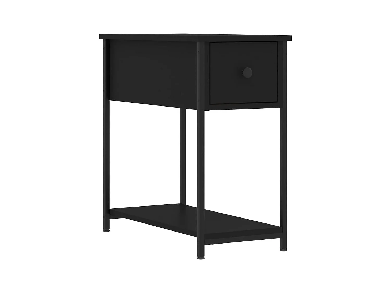 Table de chevet noir 30x60x60 cm Bois d’ingénierie