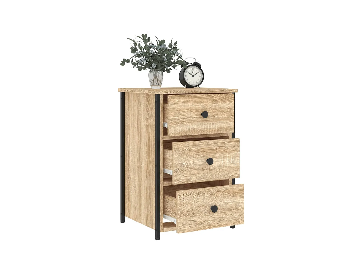 Nachttische 2 Stück Sonoma-Eiche 40x36x60 cm Holzwerkstoff