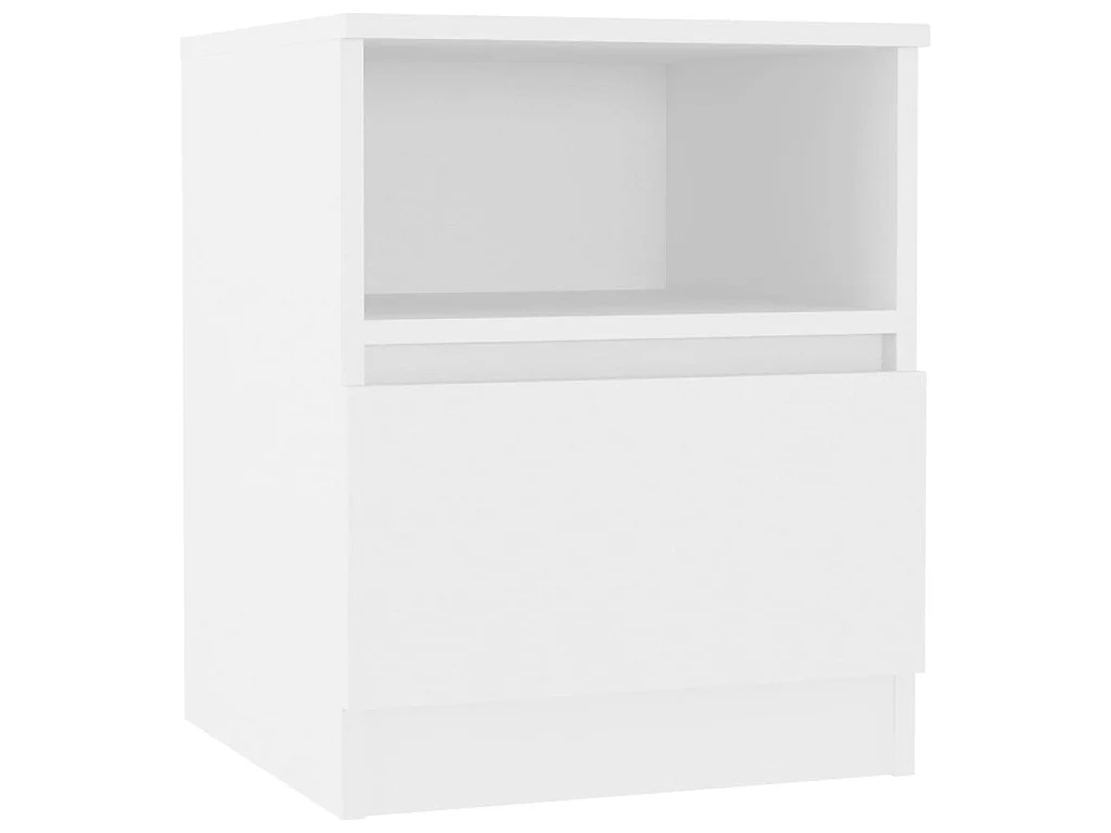 Tables de chevet 2 pcs Blanc 40x40x50 cm Aggloméré