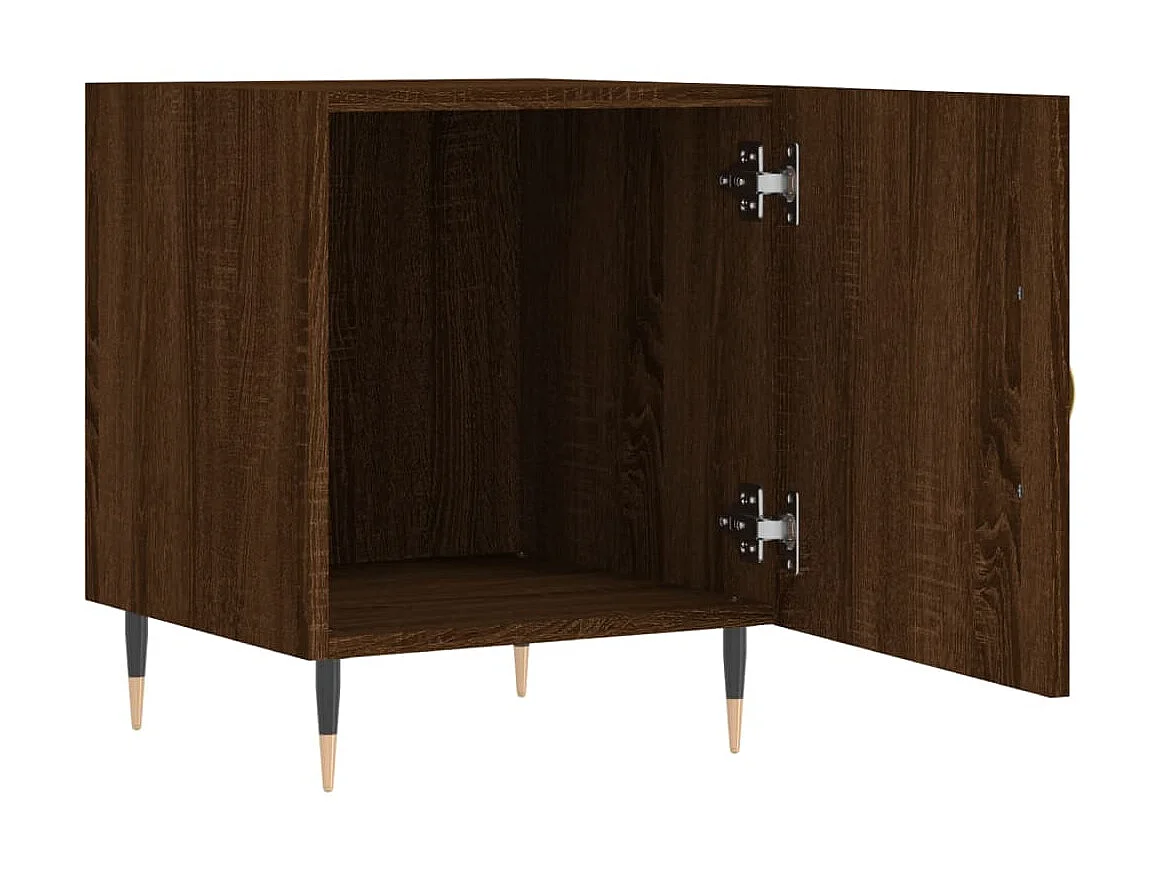 Bruin eiken nachtkastje 40x40x50 cm samengesteld hout