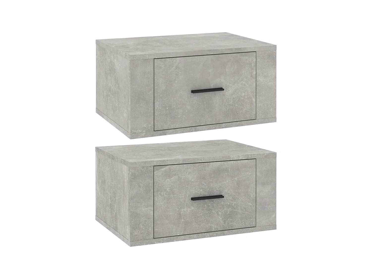 Tables de chevet murales 2 pcs Gris béton 50x36x25 cm