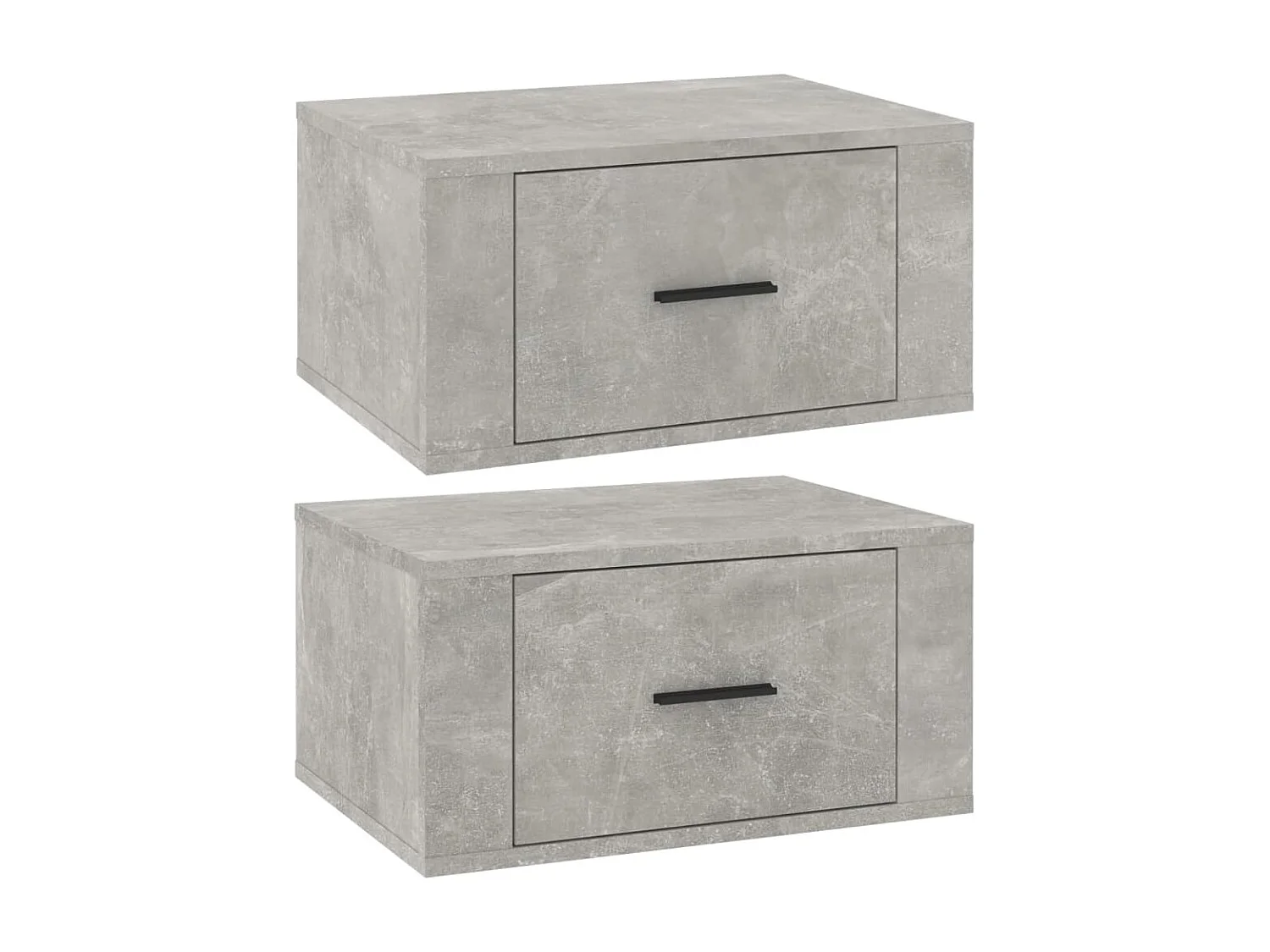 Tables de chevet murales 2 pcs Gris béton 50x36x25 cm