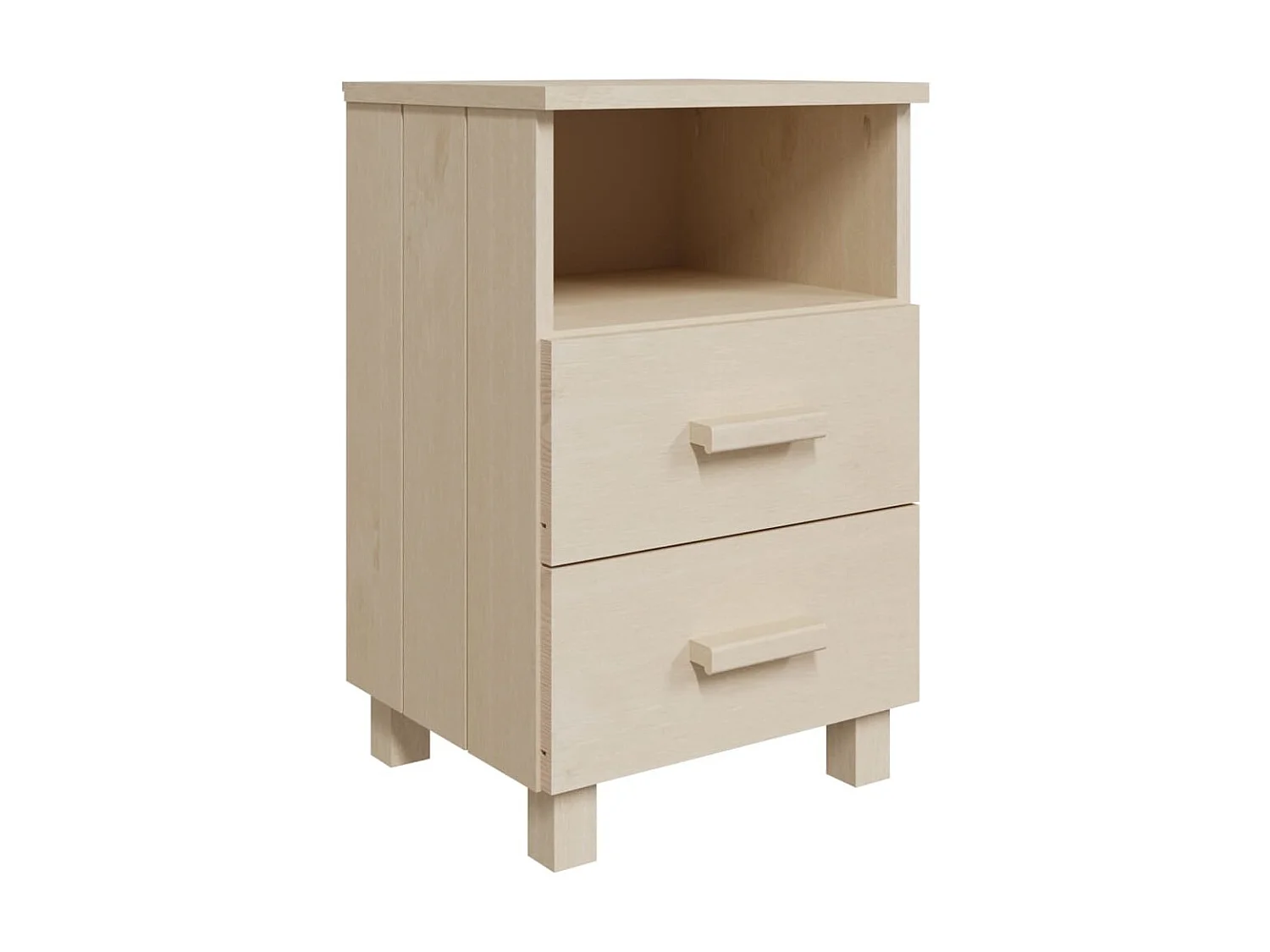 Tables de chevet HAMAR 2 pcs Marron miel 40x35x62cm Bois massif