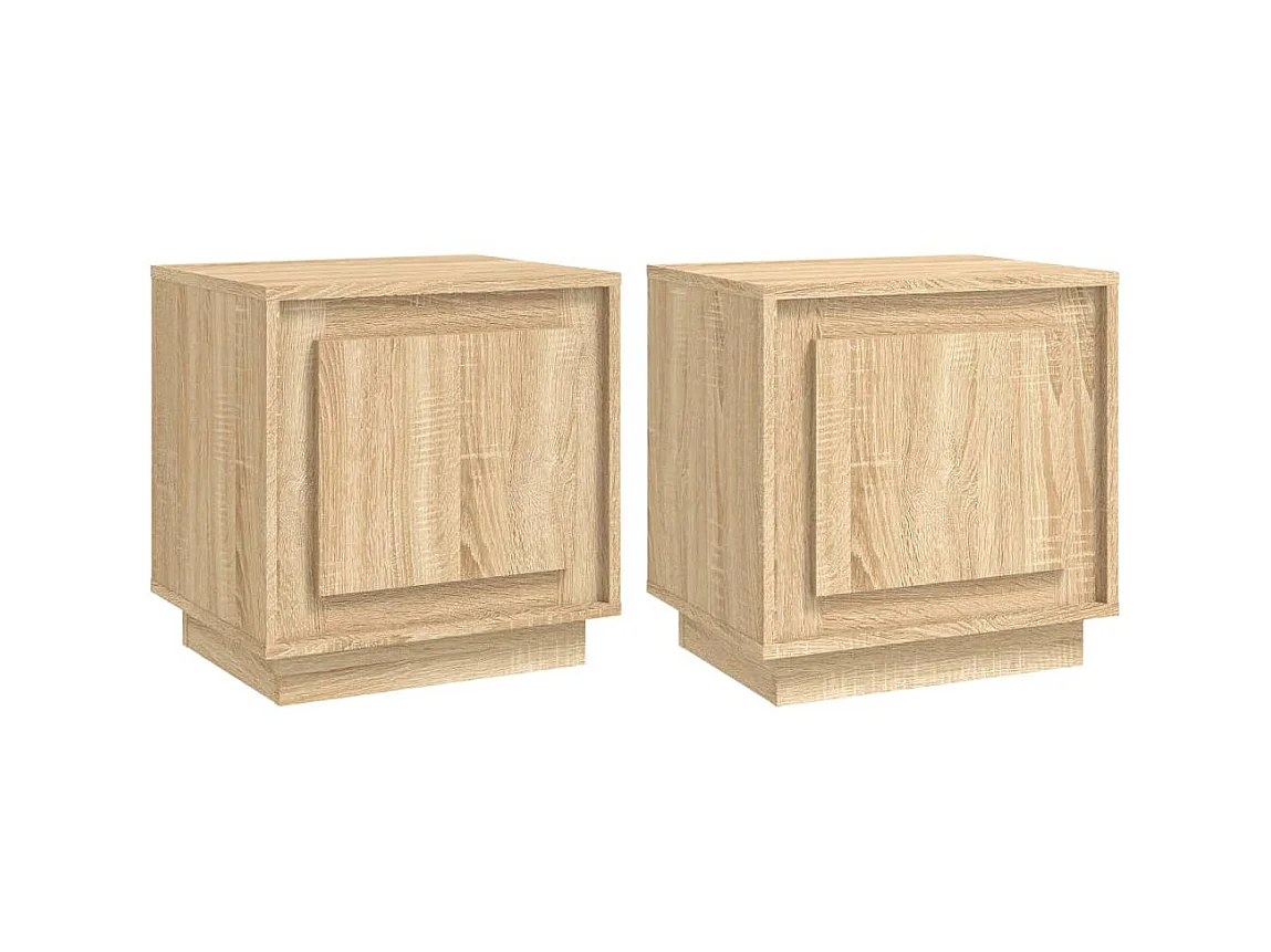 Comodini 2 pezzi rovere Sonoma 44x35x45 cm in MDF