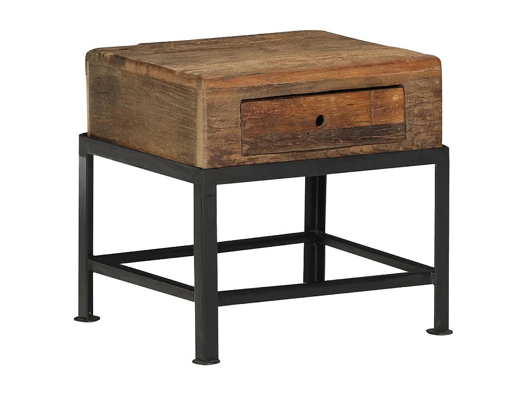 Table de chevet 40 x 35 x 40 cm bois de récupération massif