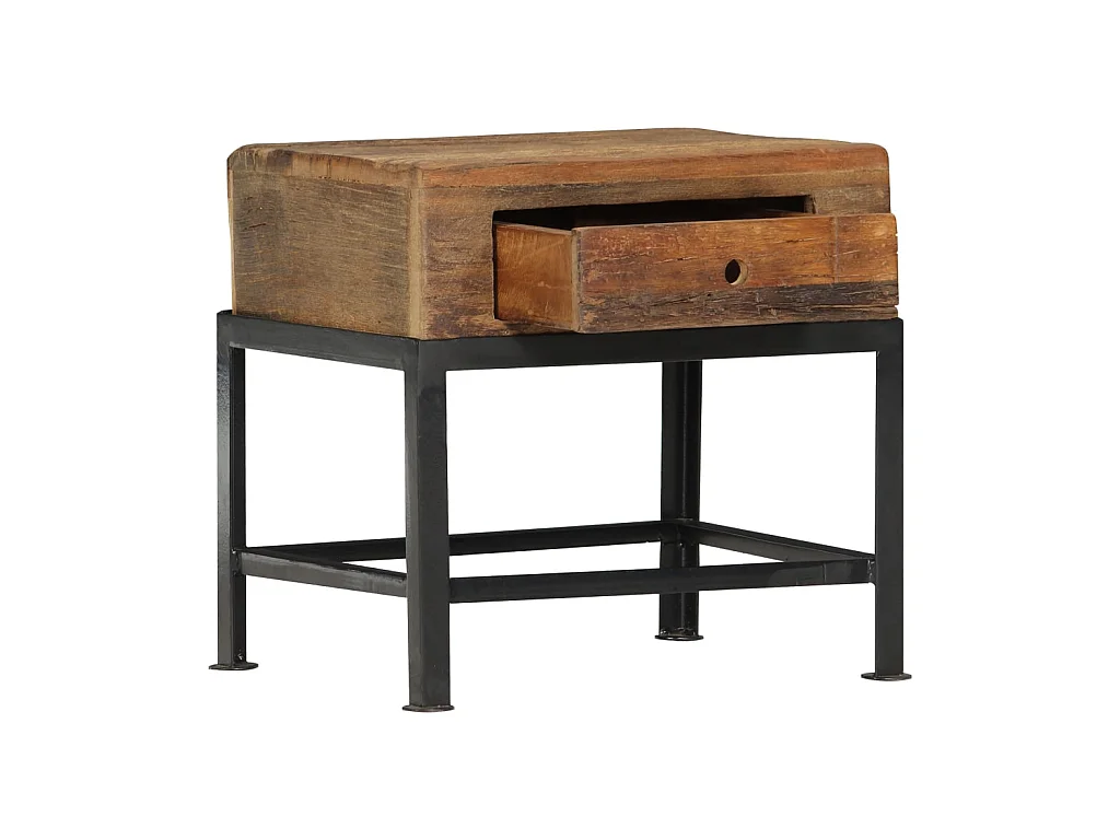 Nachttisch 40 x 35 x 40 cm aus massivem Altholz