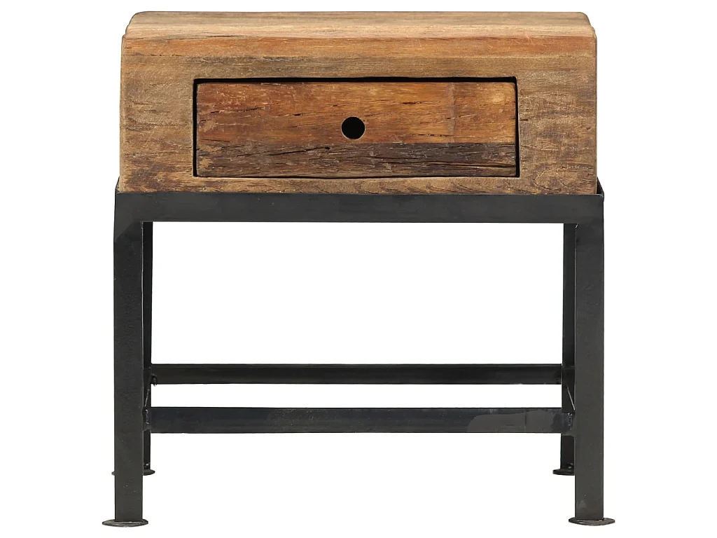 Table de chevet 40 x 35 x 40 cm bois de récupération massif