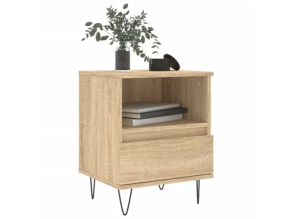 Tables de chevet 2 pcs chêne sonoma 40x35x50 cm bois ingénierie
