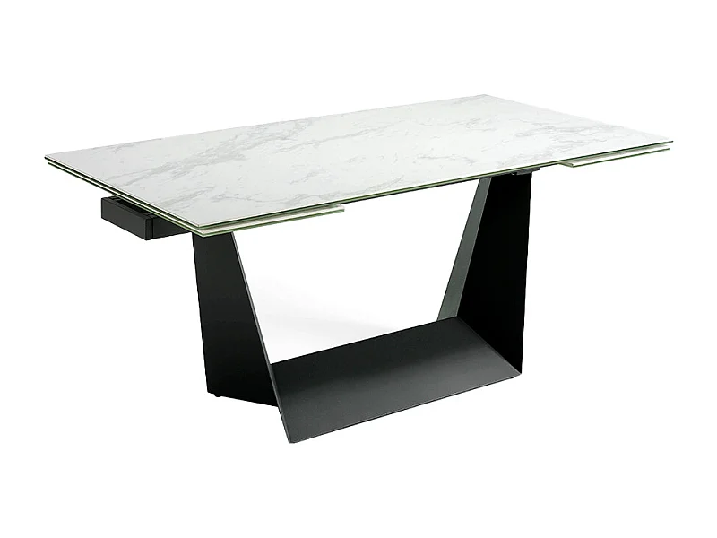 Tavolo da pranzo allungabile in porcellana e acciaio nero 1014 ANGEL CERDA