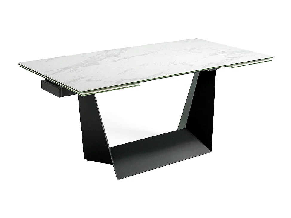 Tavolo da pranzo allungabile in porcellana e acciaio nero 1014 ANGEL CERDA
