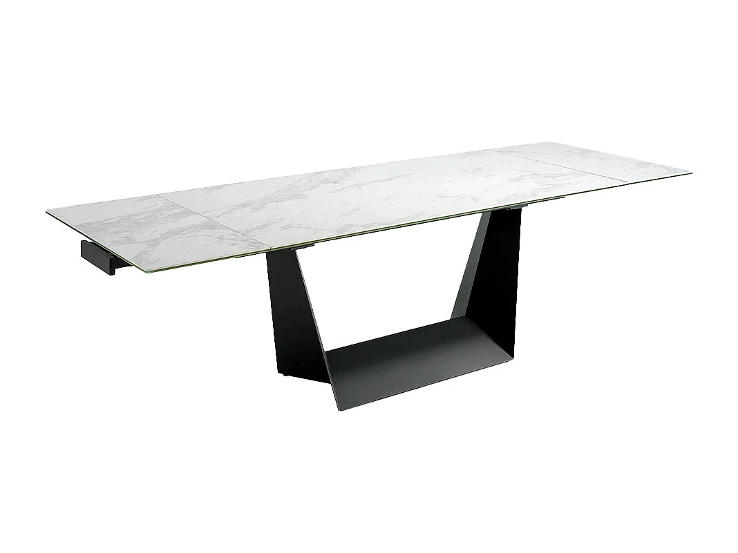 Tavolo da pranzo allungabile in porcellana e acciaio nero 1014 ANGEL CERDA