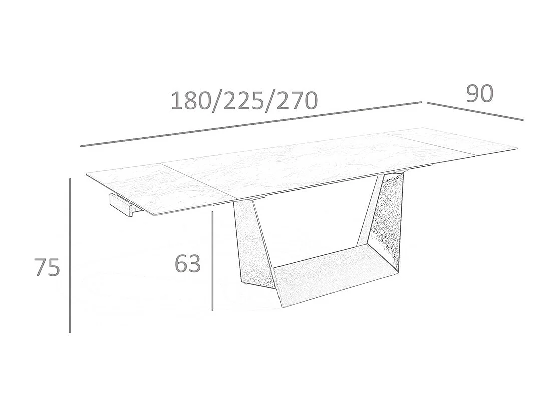 Table à manger extensible en porcelaine 1014 ANGEL CERDA