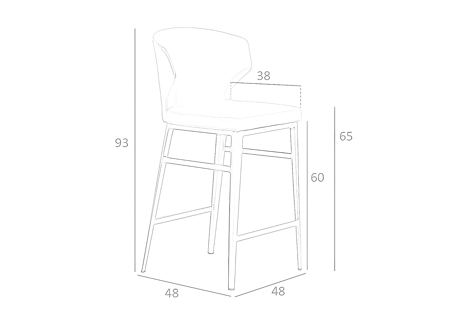 Gepolsterter Kunstlederhocker  4000 ANGEL CERDA