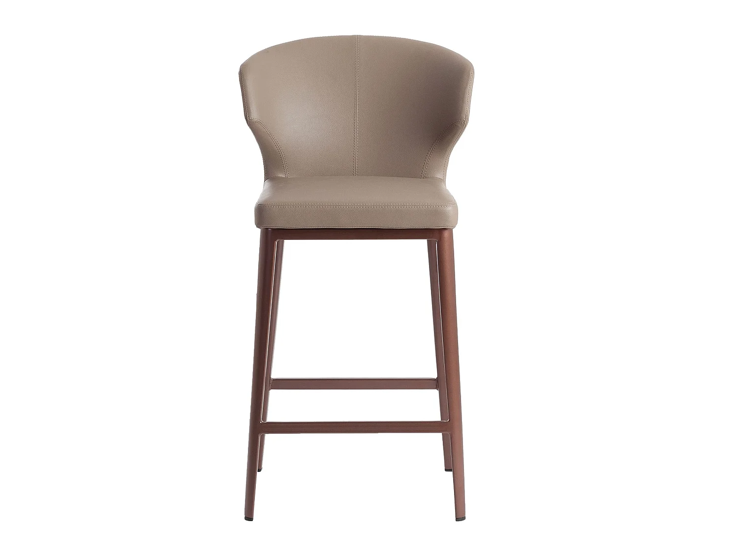 Taboret z ciemnej skóry ekologicznej norek 4000 ANGEL CERDA